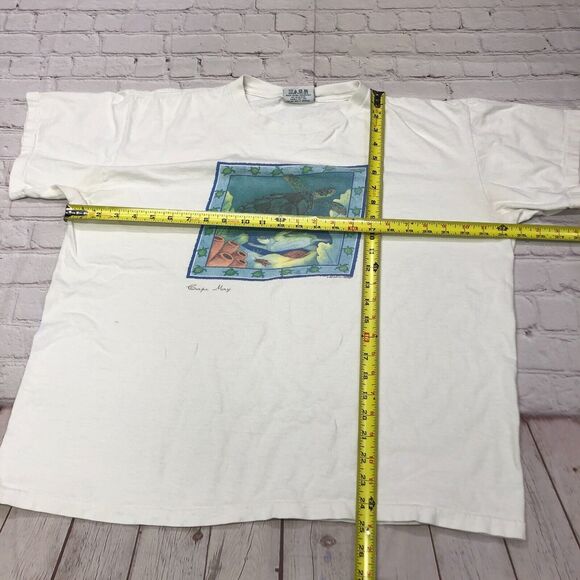 Vintage Soft as a Grape 1997 Cotton T-Shirt Tee Size Large Cape May White B256 5 - Picture 8 of 16